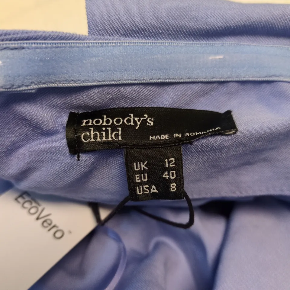NOBODY'S CHILD BLUE DRESS, UK 12 (EU 40)