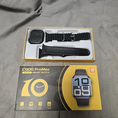 C900 PROMAX SMART WATCH – BLACK WITH EXTRA STRAP (BOXED)