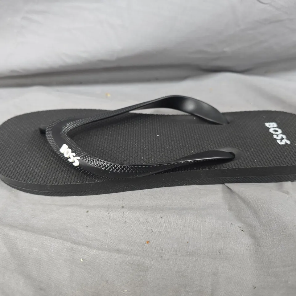 HUGO BOSS FLIP FLOPS – BLACK, MEN'S UK 7-8 (EU 41-42)
