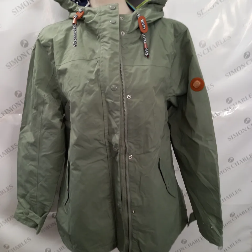 GELERT COASTAL JACKET IN KHAKI - UK 14