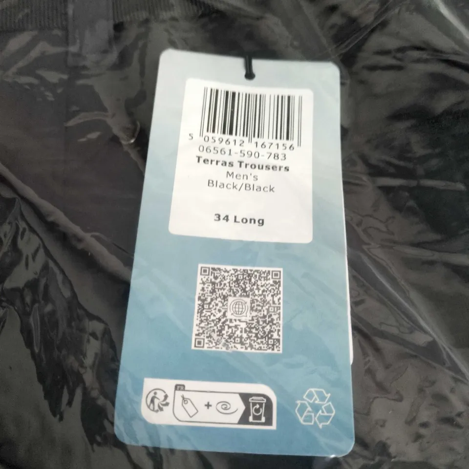 ROHAN TERRAS TROUSERS – MEN'S, BLACK/BLACK, UK 34 LONG