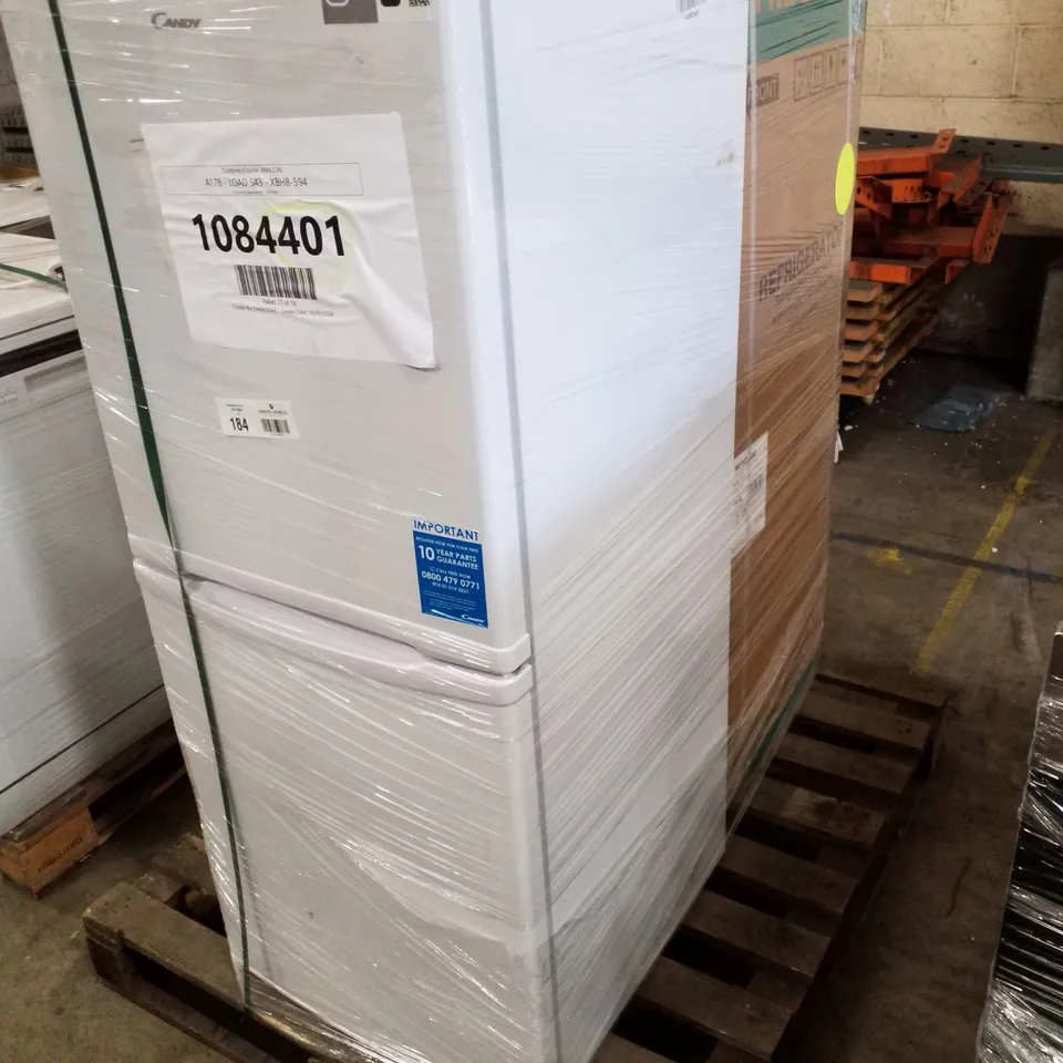 CANDY CCH1S513EWK-1 STATIC COMBI 2D WHITE AND HISENSE 52CM FREESTANDING RETRO FRIDGE BLACK - UNPROCESSED RAW RETURNS