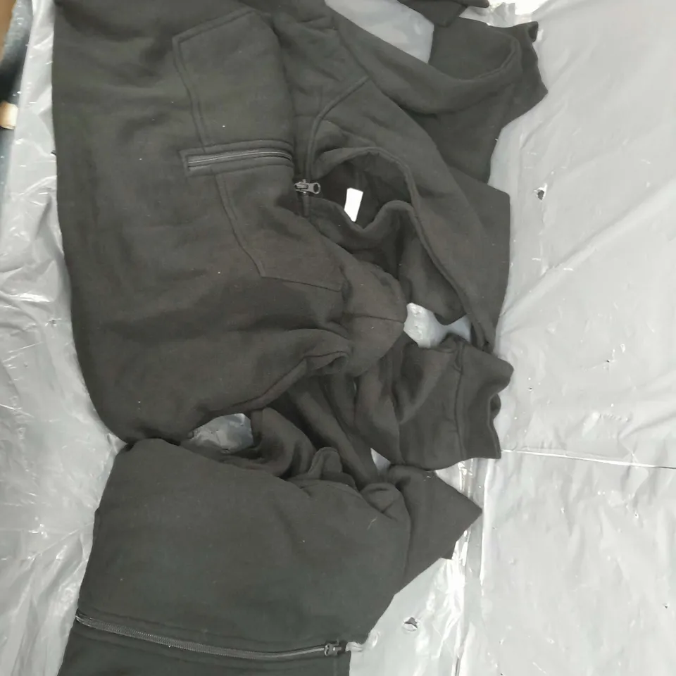 LOT OF TWO BLACK ONESIES AGE 12/13 & 7/8