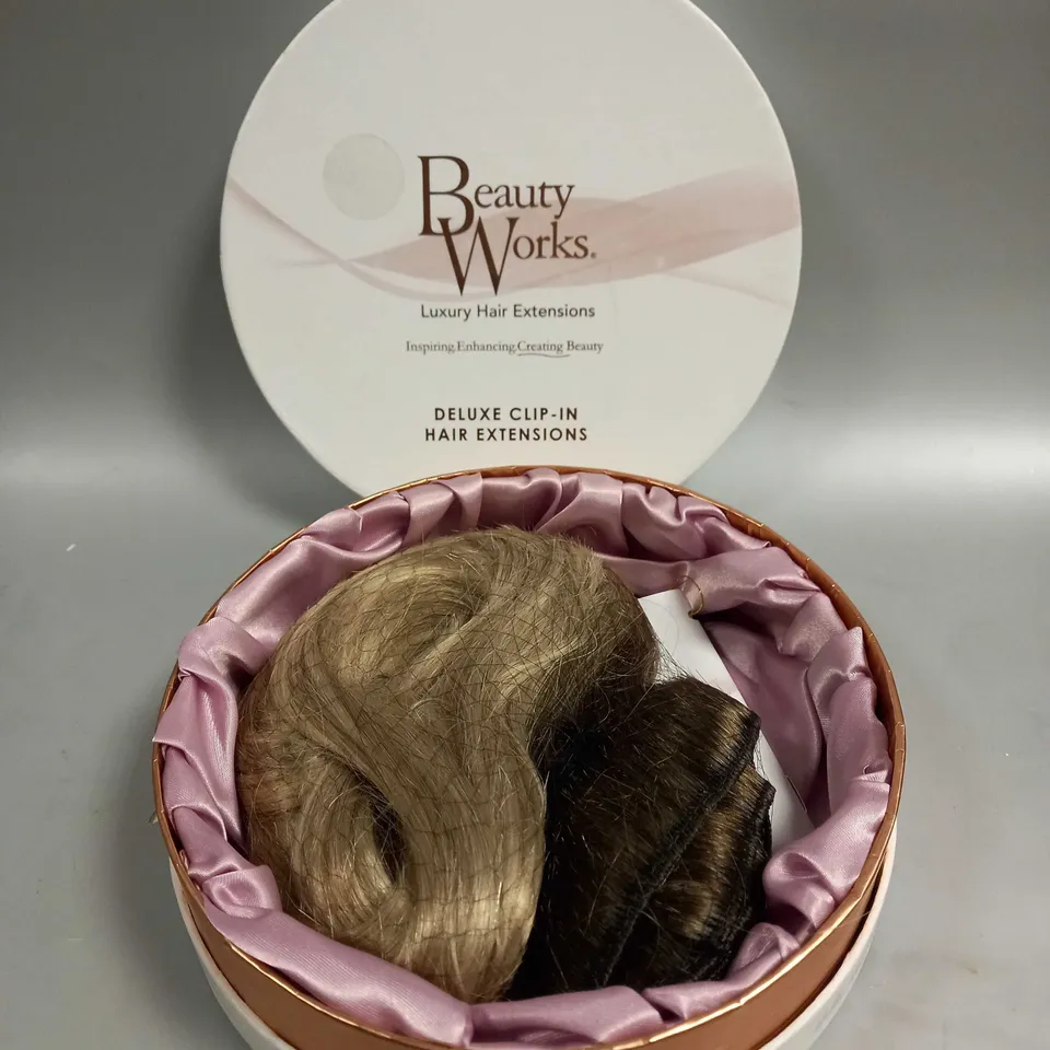 BOXED BEAUTY WORKS INSTANT CLIP ON LUXURY HAIR EXTENSIONS 