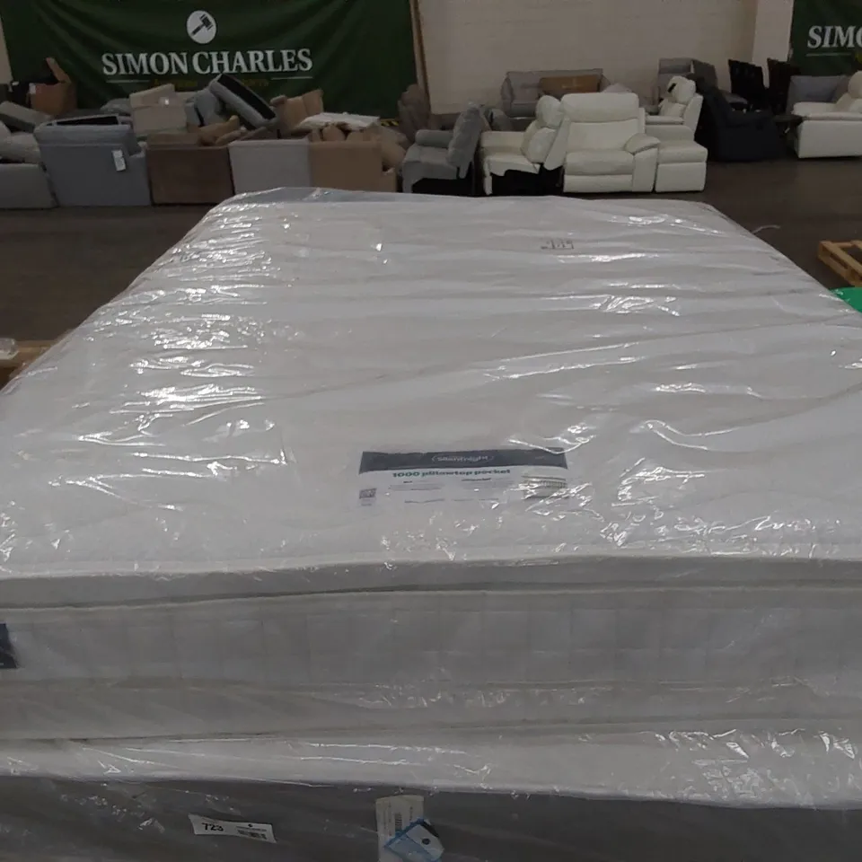 QUALITY BAGGED SILENTNIGHT 5' KING ECO COMFORT PILLOW TOP MATTRESS 