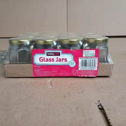HOBBYCRAFT GLASS JARS – 12 PACK