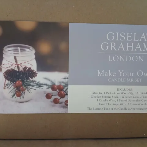 EIGHT GISELA GRAHAM LONDON MAKE YOUR OWN CANDLE JAR SET – CANDLE CRAFT KIT (GLASS JAR, WAX, ACCESSORIES)