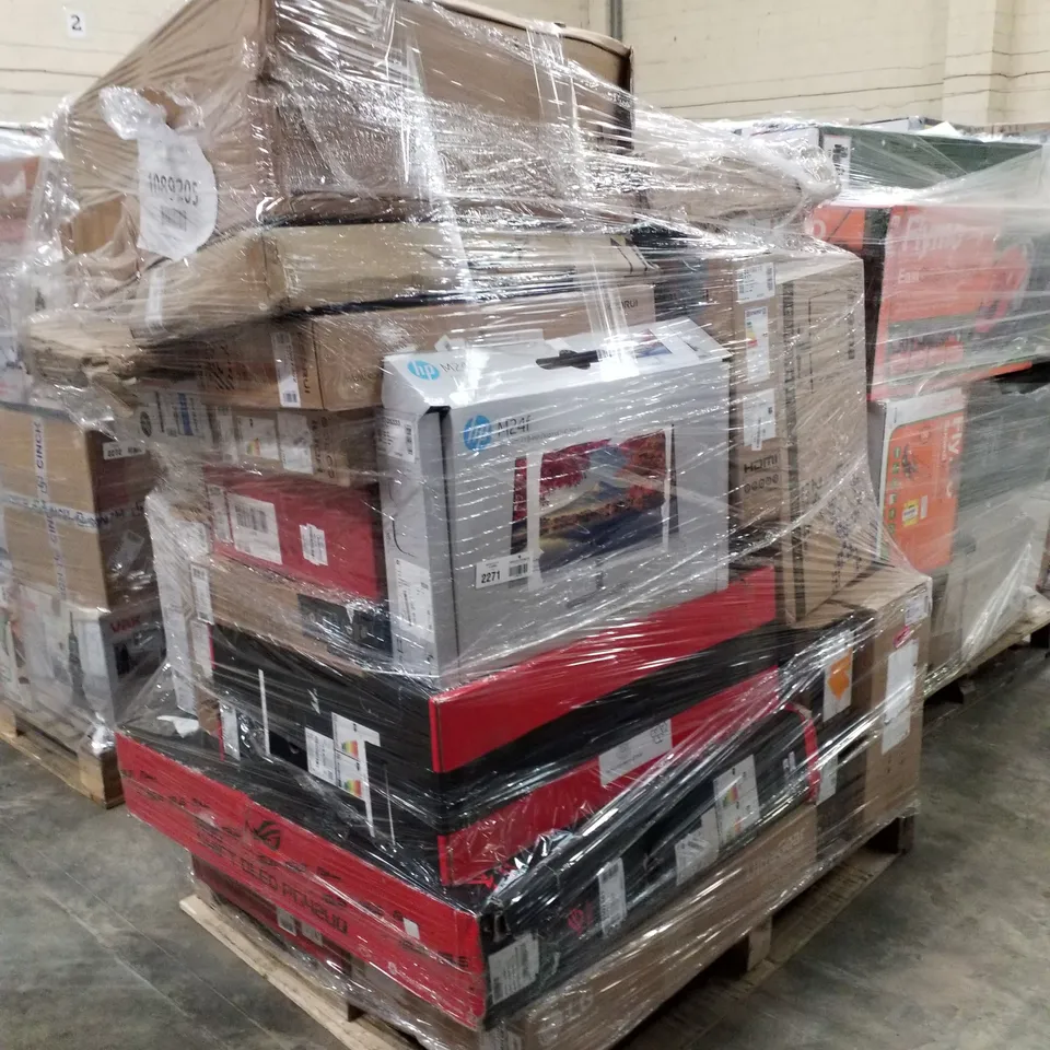 PALLET OF APPROXIMATELY 28 UNPROCESSED RAW RETURN MONITORS AND TELEVISIONS TO INCLUDE;
