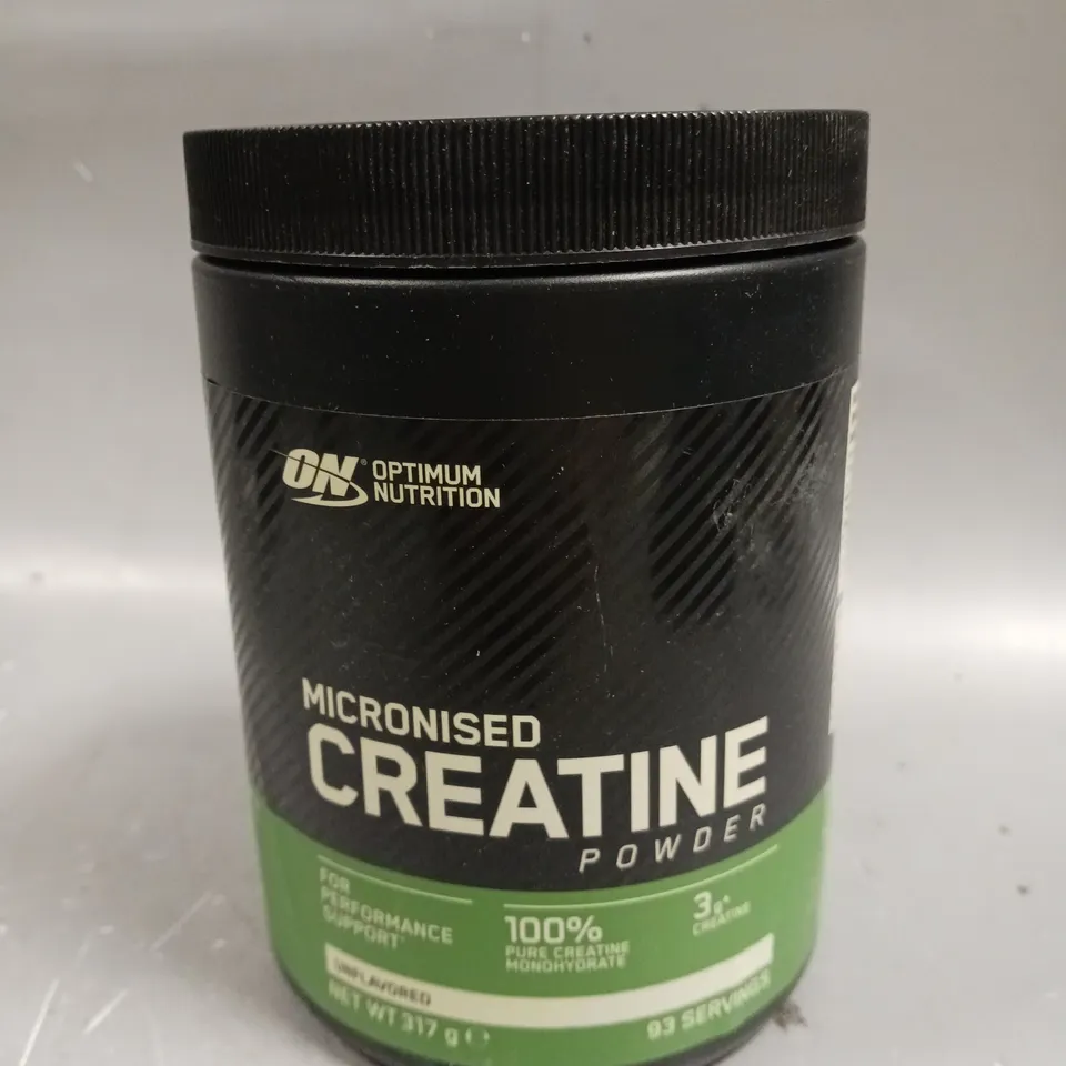 SEALED OPTIMUM NUTRITION MICRONIZED CREATINE POWDER - UNFLAVOURED - 317G 