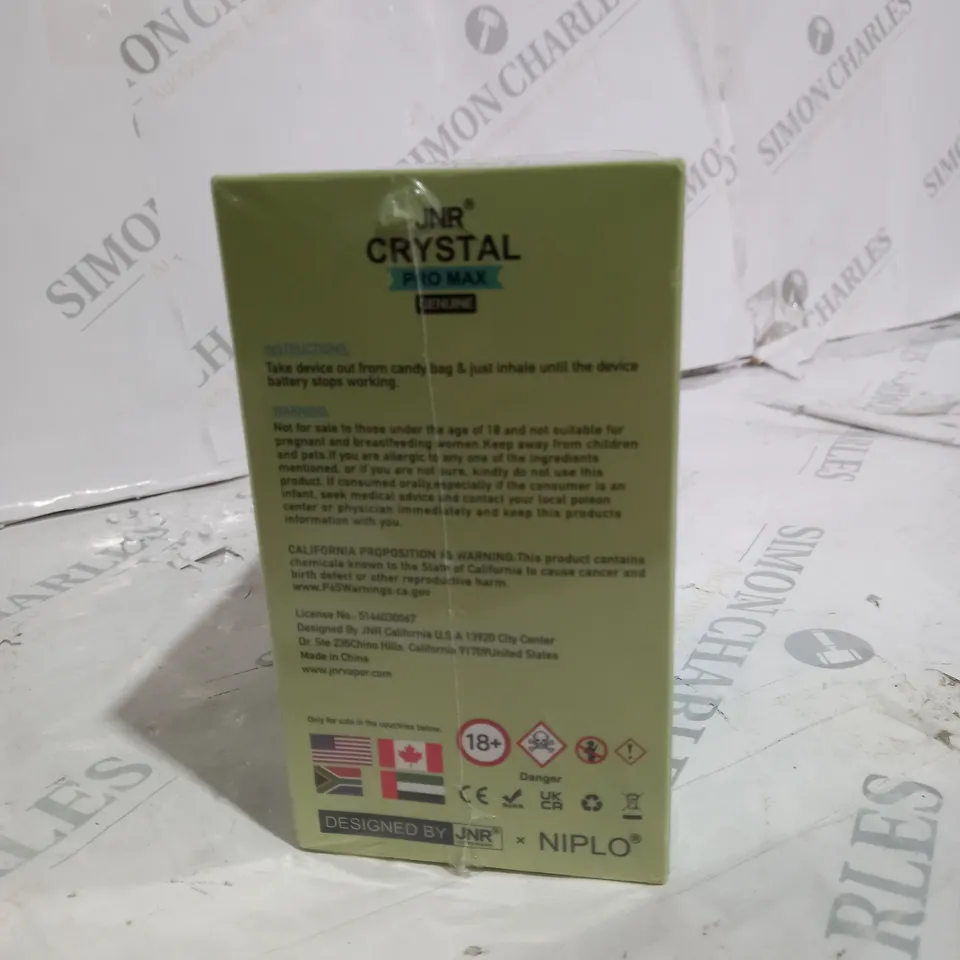 BOX OF 10 SEALED  JNR PINAPPLE ICE VAPES 20% NICOTINE 