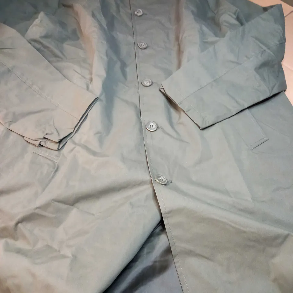 BOOHOO MAN KHAKI SINGLE BREASTED MAC