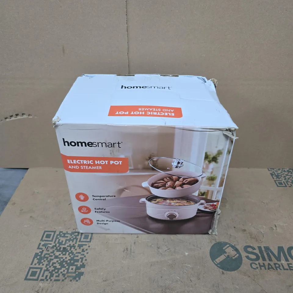 BOXED HOMESMART ELECTRIC HOT POT AND STEAMER