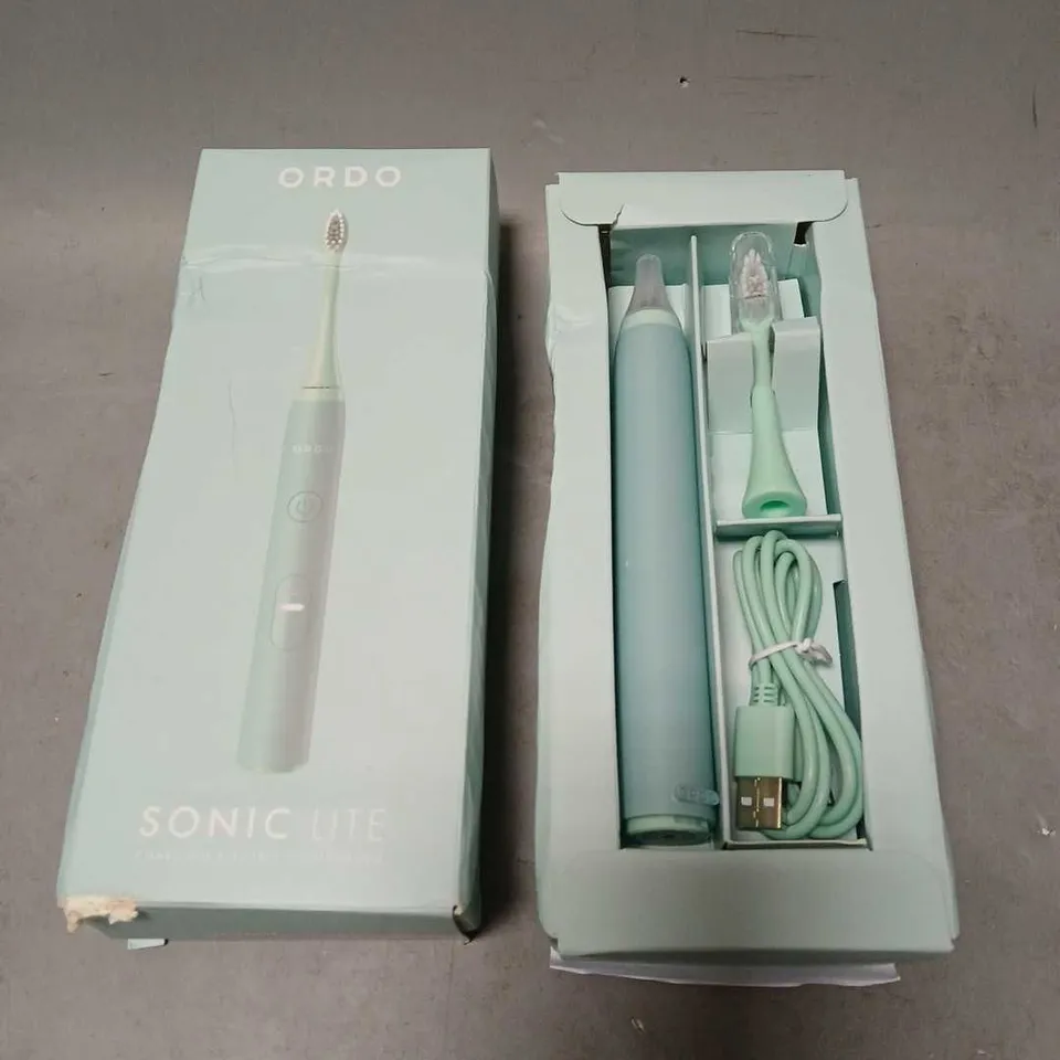 BOXED ORDO SONIC LITE ELECTRIC TOOTHBRUSH IN MINT/BLUE