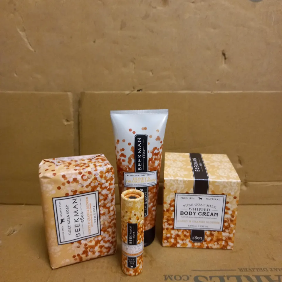 BEEKMAN 1802 4 PIECE HONEY & ORANGE BLOSSOM GOAT MILK COLLECTION