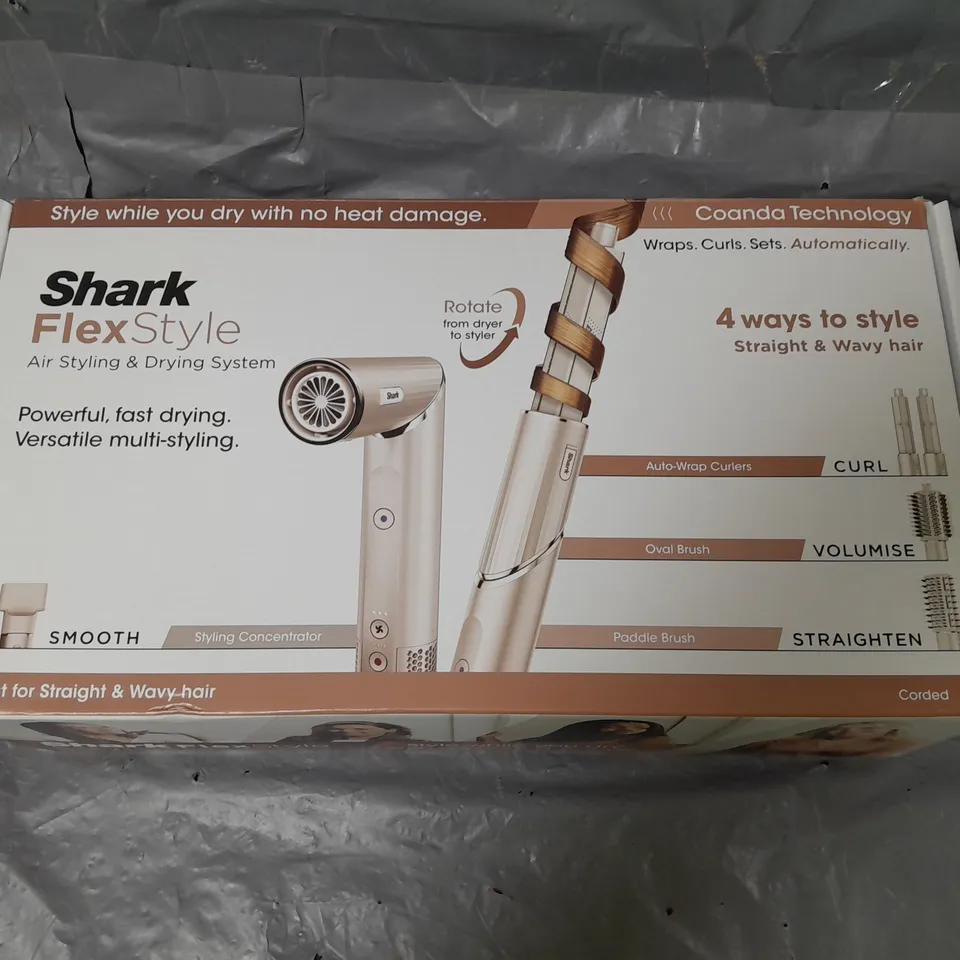 BOXED SHARK FLEXSTYLE 4-IN-1 AIR STYLER & HAIR DRYER HD430SLUK RRP £269.99