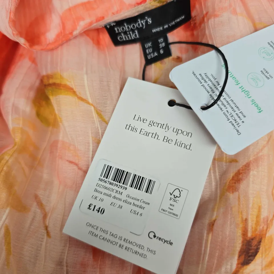 NOBODYS CHILD BREA MIDI DRESS - SIZE 10