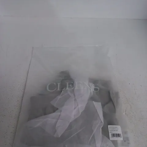 BAGGED CLEENS WOVEN TECH SHORTS - DOVE GREY - SIZE S 