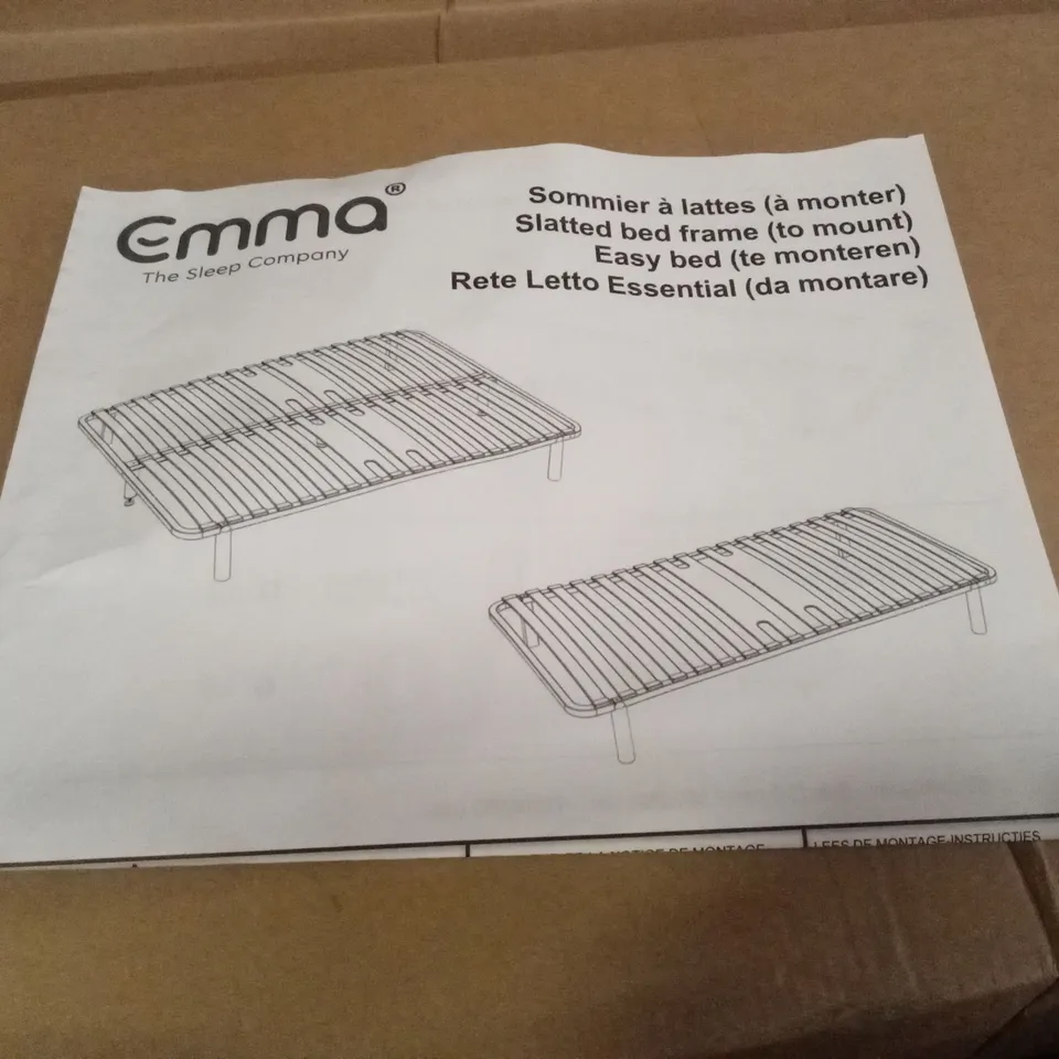 BRAND NEW BOXED EMMA SLATTED BED FRAME - 135 X 190 DOUBLE (1 BOX)