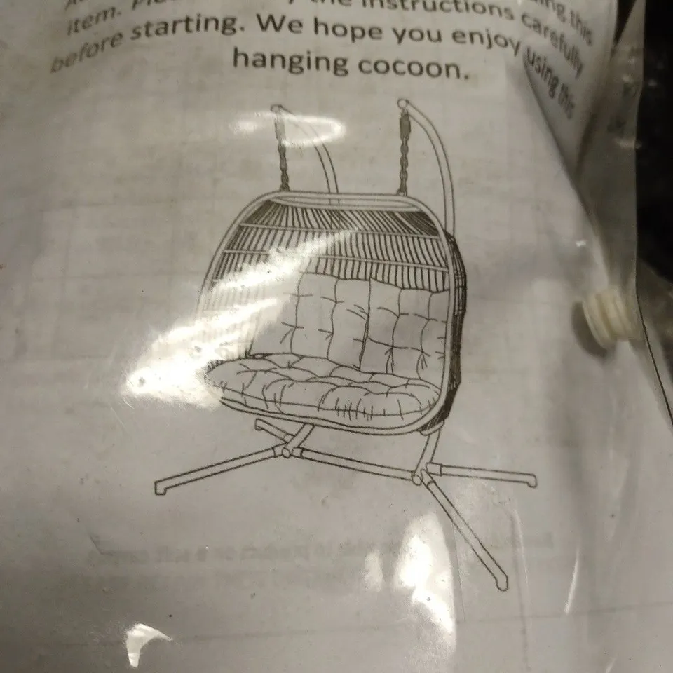 ELEANOR DOUBLE FOLDING HANGING CHAIR - COLLECTION ONLY