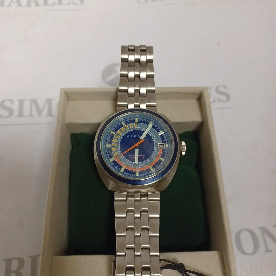 BOXED CADOLA STAINLESS STEEL AUTOMATIC WATCH SILVER