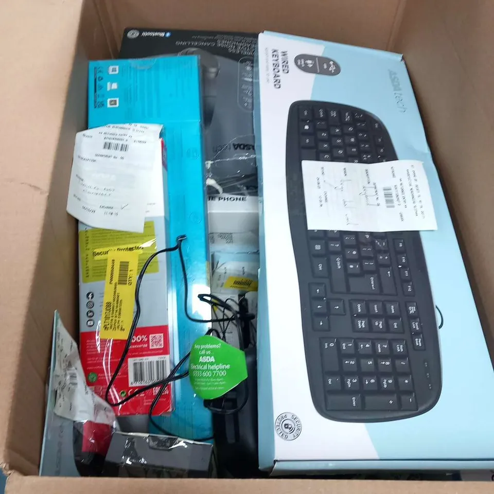 QUANTITY OF ASSORTED ELECTRICALS TO INCLUDE; DVD PLAYER WITH HDMI FUNCTION, RAPOO KEYBOARD AND MOUSE AND ONE FOR ALL REMOTE