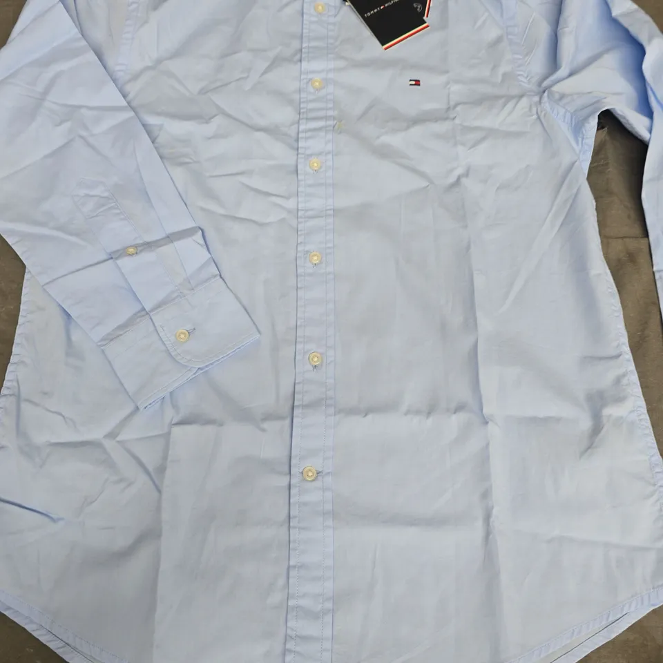 TOMMY HILFIGER SLIM FIT LONG SLEEVE SHIRT IN BLUE - L