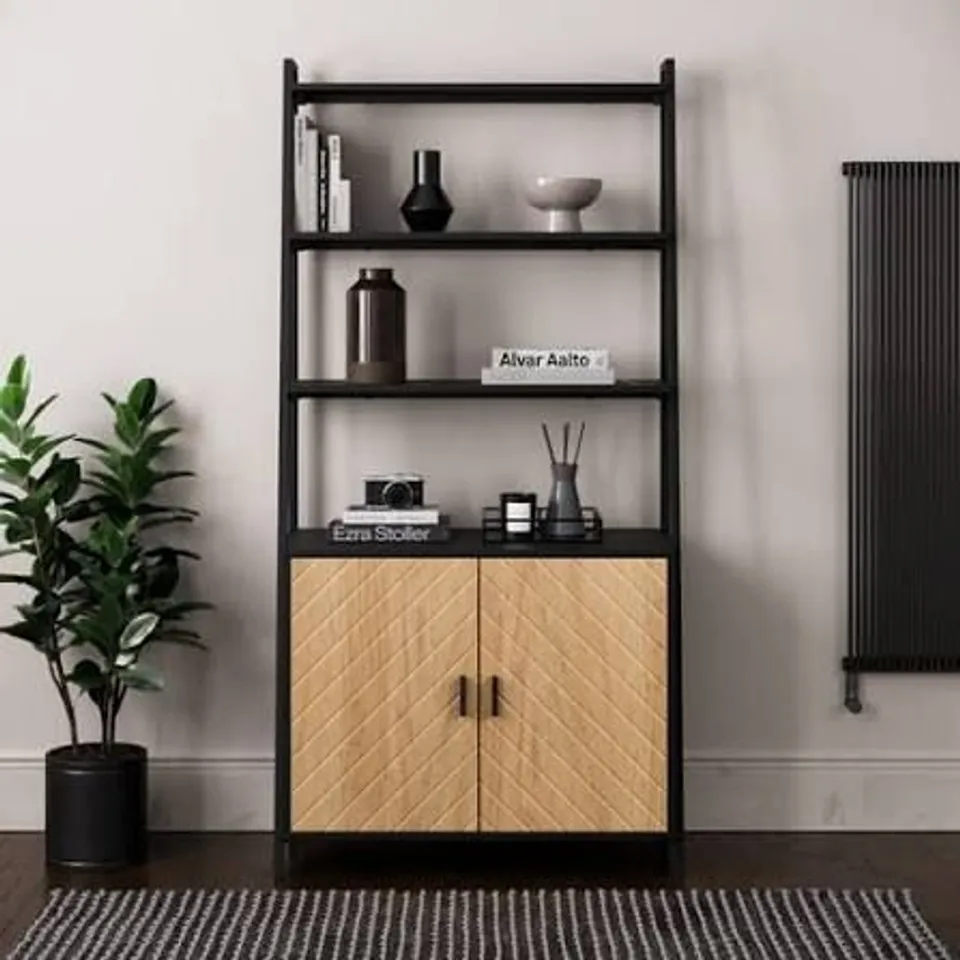 BOXED NIXON LADDER SHELF BOOKCASE (1 BOX)