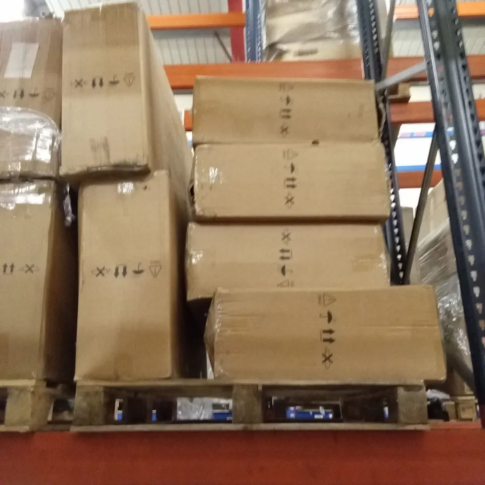 PALLET OF ASSORTED INCOMPLETE RATTAN OUTDOOR FURNITURE SETS, PARTS ONLY