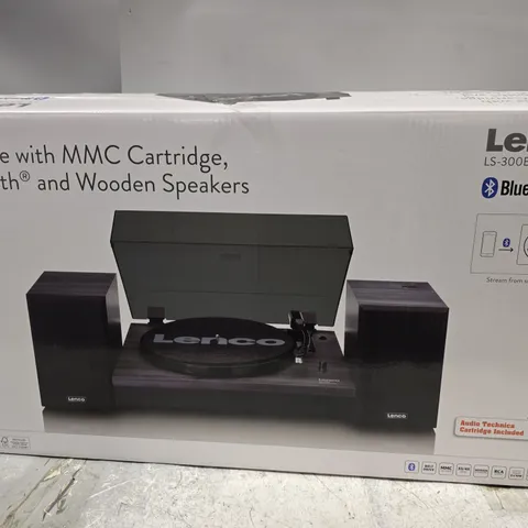 BOXED LENCO LS-300BK V2 TURNTABLE WITH BLUETOOTH
