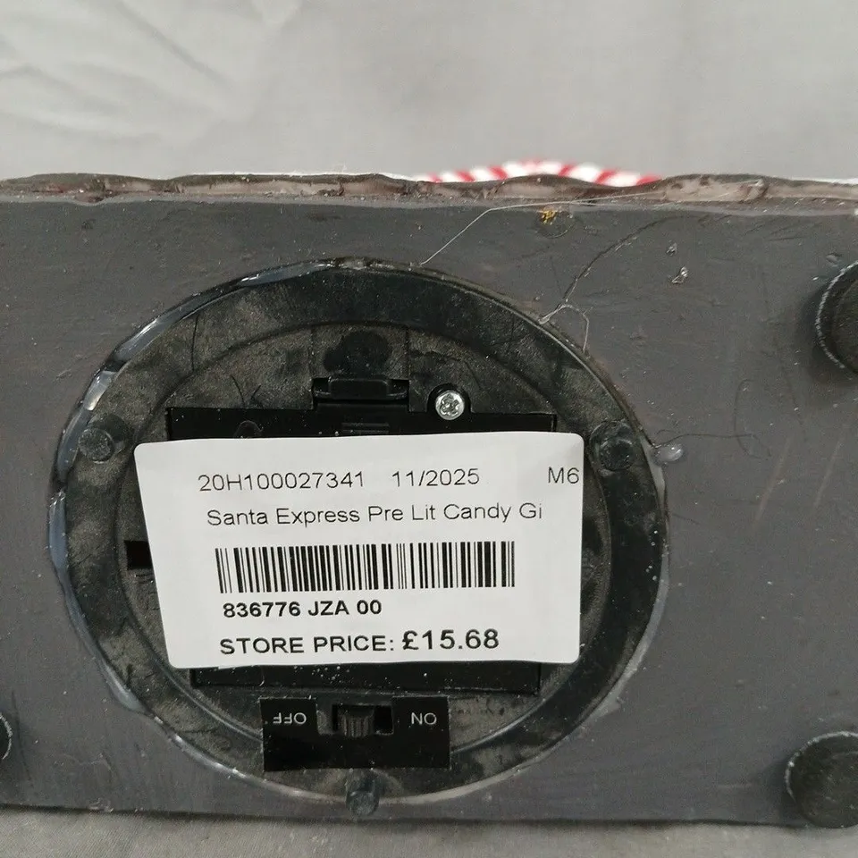 SANTA EXPRESS PRE-LIT CANDY GINGERBREAD HOUSE – CHRISTMAS DECOR