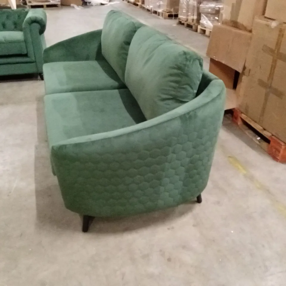 MAE CURVED 3 SEATER SOFA, MOSS GREEN CLASSIC VELVET