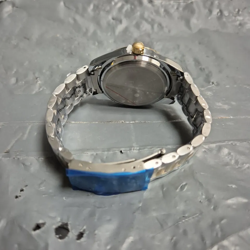 MENS ERNEST FERDINAND WATCH – GLOBAL DIAL – STAINLESS STEEL STRAP
