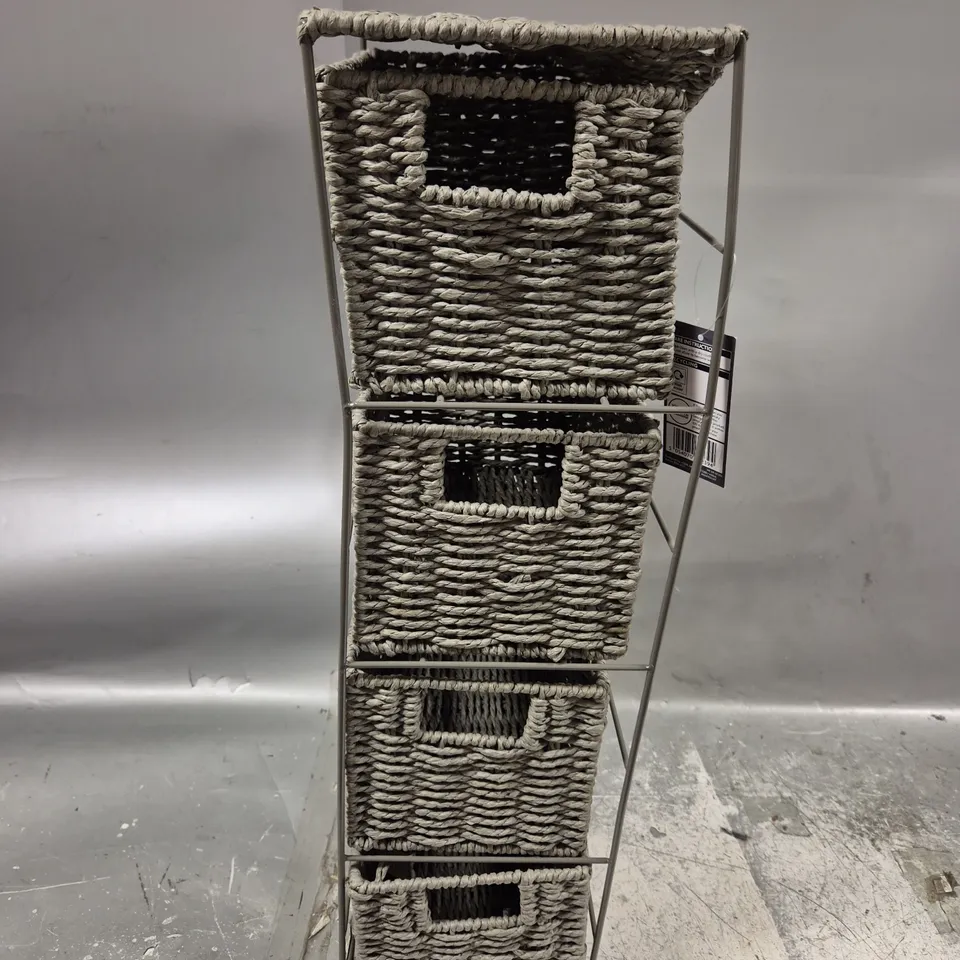HOME 4 DRAWER STORAGE UNIT IN GREY