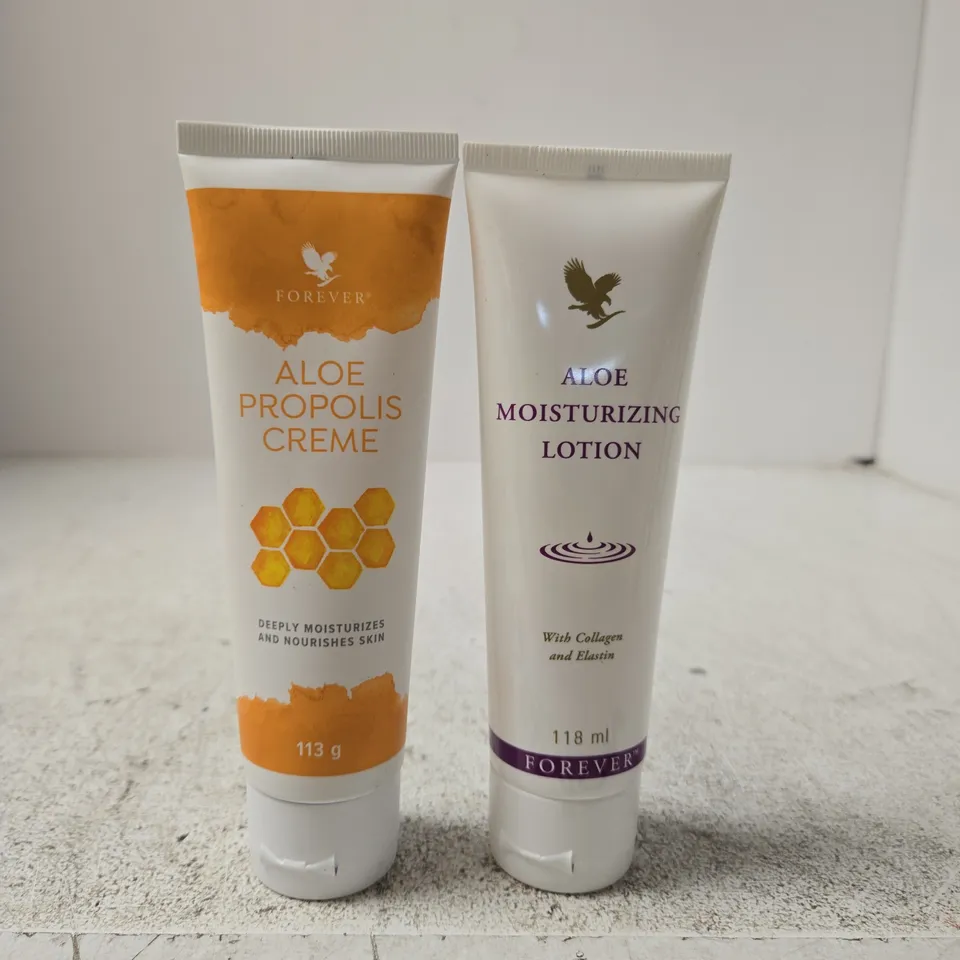 FOREVER ALOE PROPOLIS CREME & ALOE MOISTURISING LOTION (2 X TUBES)