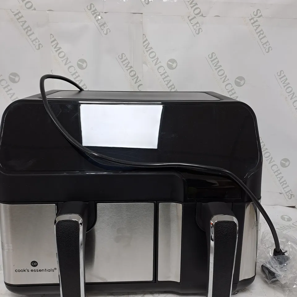 COOK'S ESSENTIALS 7.7L DUAL AIR FRYER IN BLACK
