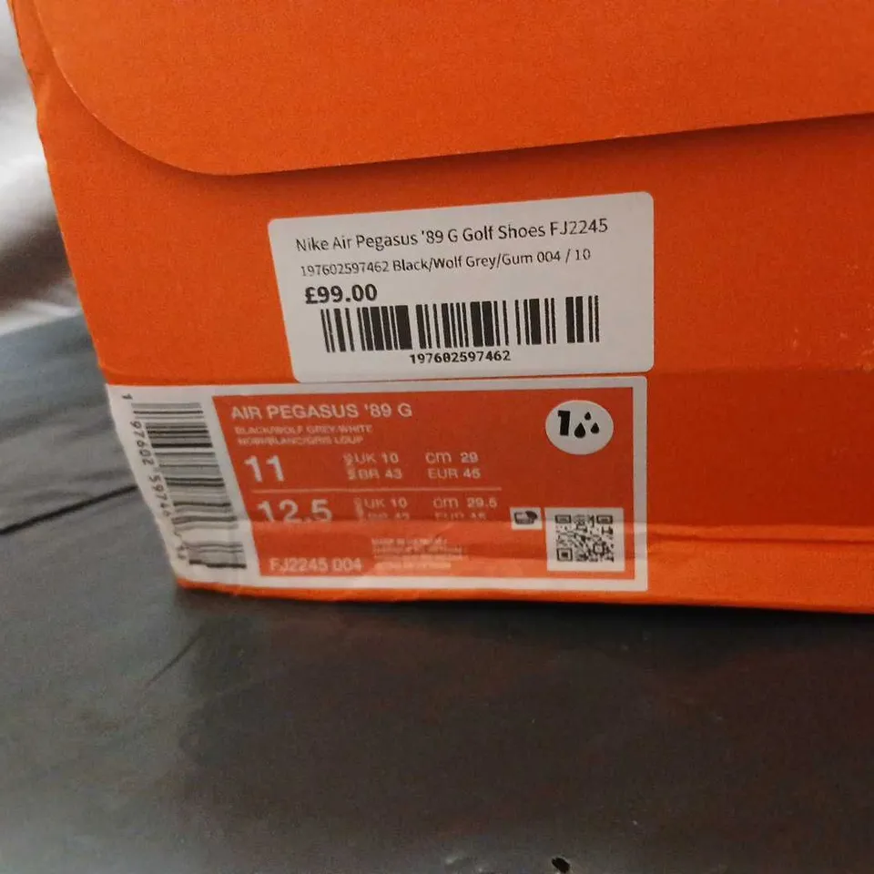 NIKE AIR PEGASUS '89 G GOLF SHOES FJ2245 – BLACK/GREY – UK 11