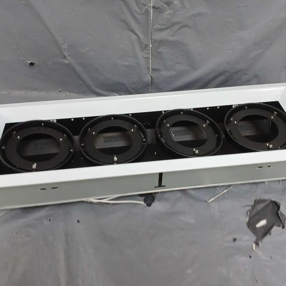 8 X BOXED EMCOLITE 4 HEAD MULTI-DIRECTIONAL DOWNLIGHTS - COLLECTION ONLY 
