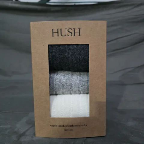 HUSH 3-PACK CASHMERE SOCKS – ONE SIZE