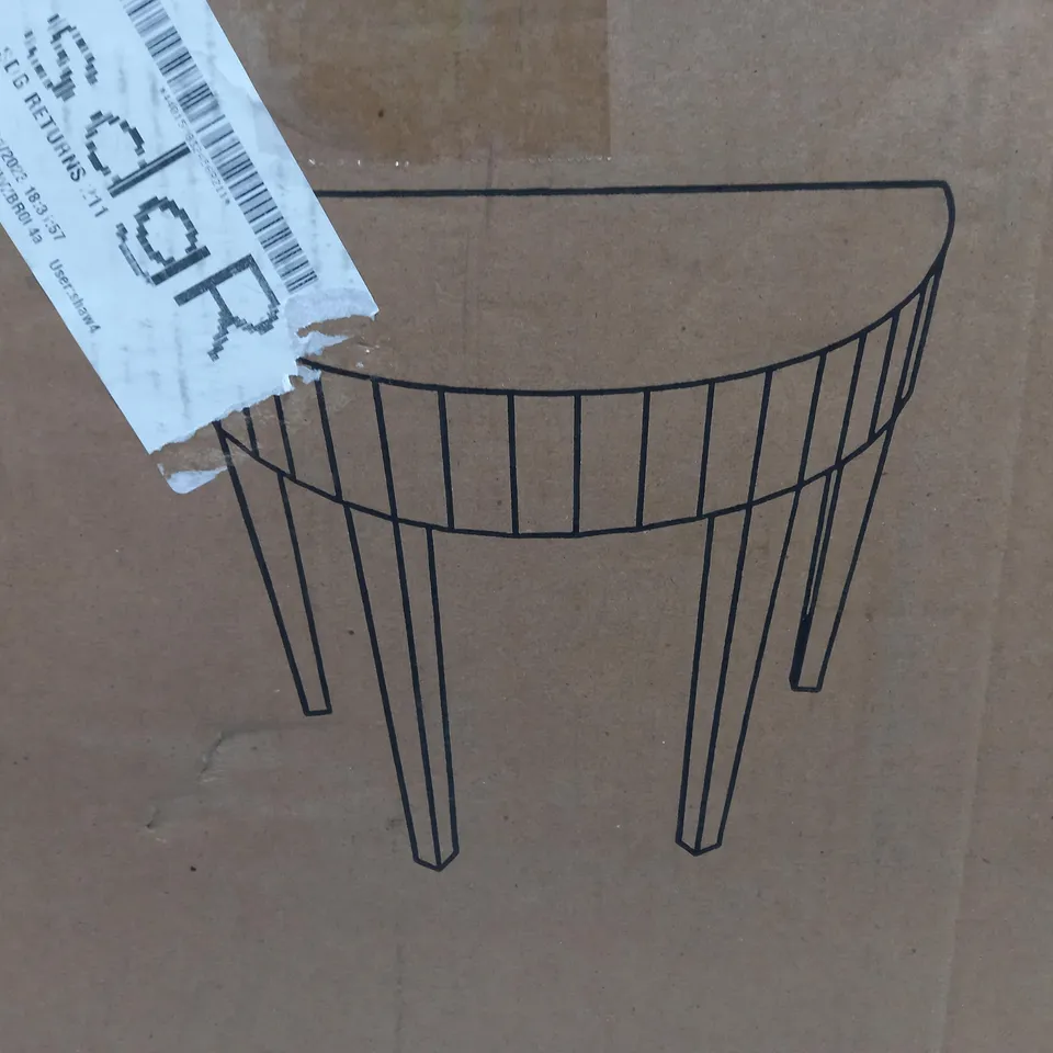 VEGAS OCCASIONAL HALF MOON MIRRORED CONSOLE TABLE RRP £139