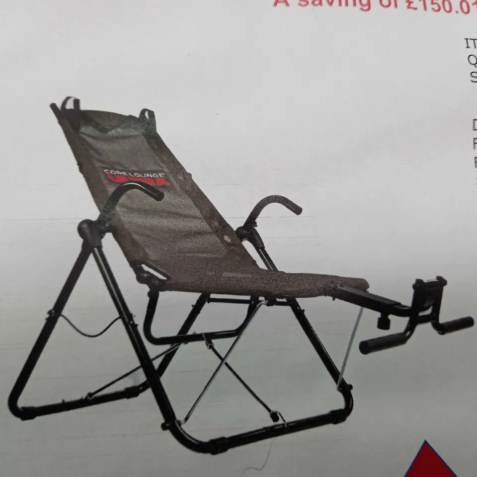 BRAND NEW BOXED FITQUEST CORE LOUNGE ULTRA FOLDABLE WORKOUT CHAIR - COLLECTION ONLY