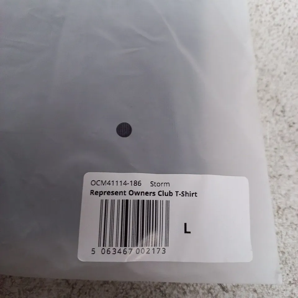 REPRESENT OWNERS CLUB T‑SHIRT – UK L (GREY) – SEALED IN BAG