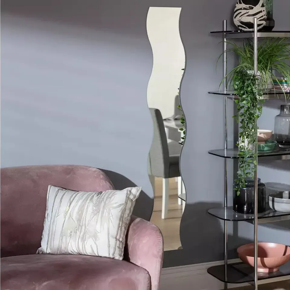 BOXED ARGOS HOME FULL LENGTH WAVY WALL MIRROR - 24X139CM