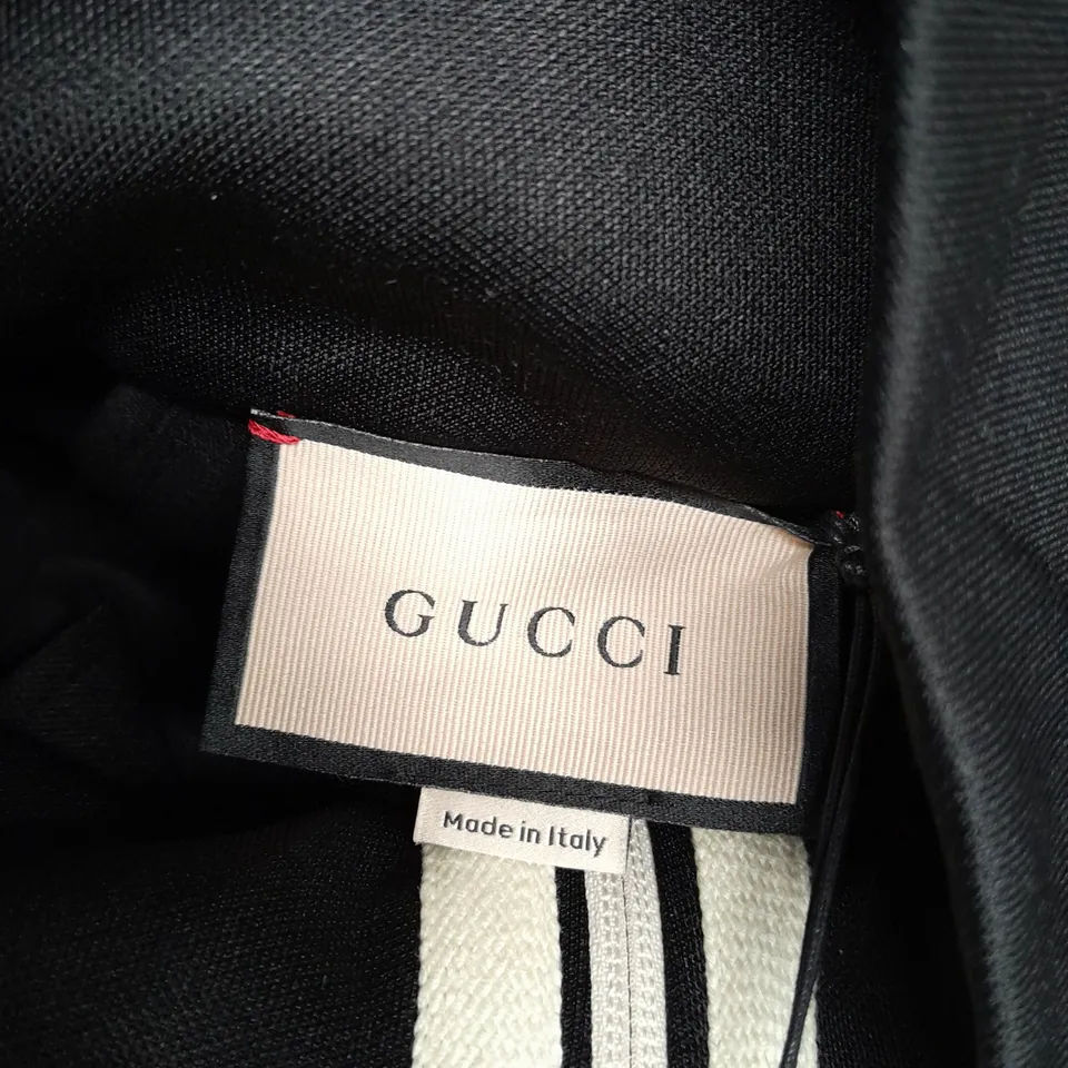 GUCCI RIBBON OVERSIZE TECHNICAL JERSEY TRACK JACKET SIZE L 