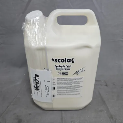 SCOLA READY MIX 5L WHITE PAINT 