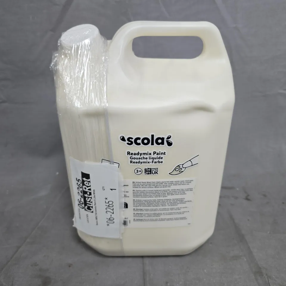 SCOLA READY MIX 5L WHITE PAINT 
