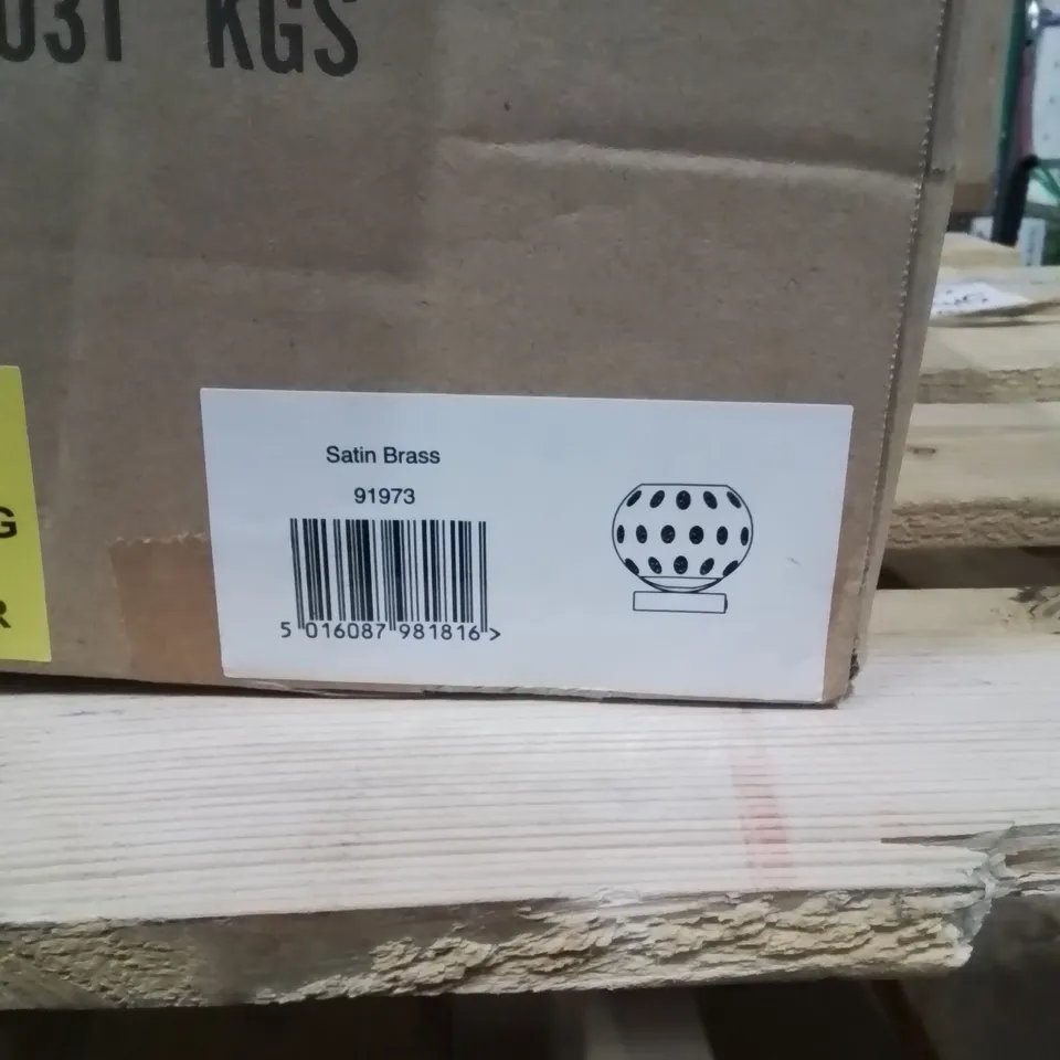 BOXED LIGHT FITTING SATIN BRASS 