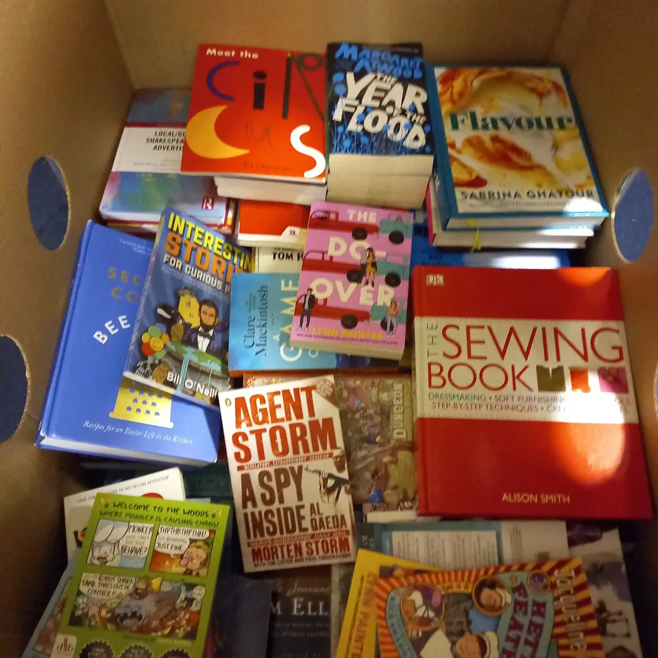 CAGE OF APPROXIMATELY 200 ASSORTED BOOKS TO INCLUDE - TAYLOR 1989 , NICCI FRENCH DAY OF DEAD , MILES KELLY PINK CAR ETC - COLLECTION ONLY