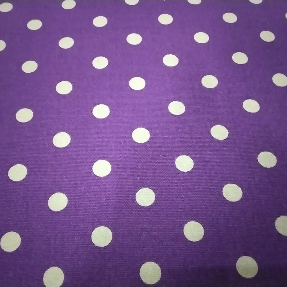 ROLL OF PURPLE DOTTED LINEN 