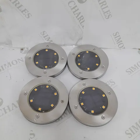 OUTLET BELL & HOWELL SET OF 4 WHITE AND LED DISK LIGHTS