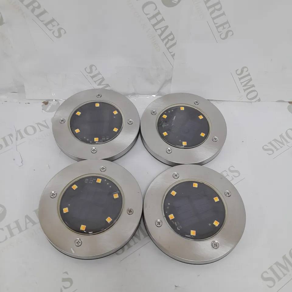 OUTLET BELL & HOWELL SET OF 4 WHITE AND LED DISK LIGHTS